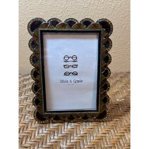 Olivia & Graeie 4" X 6" Decorative Mosaic Picture Frame - Picture 1 of 6